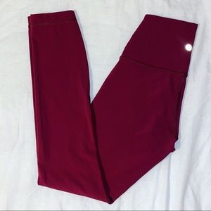 Wine Color Lululemon Leggings